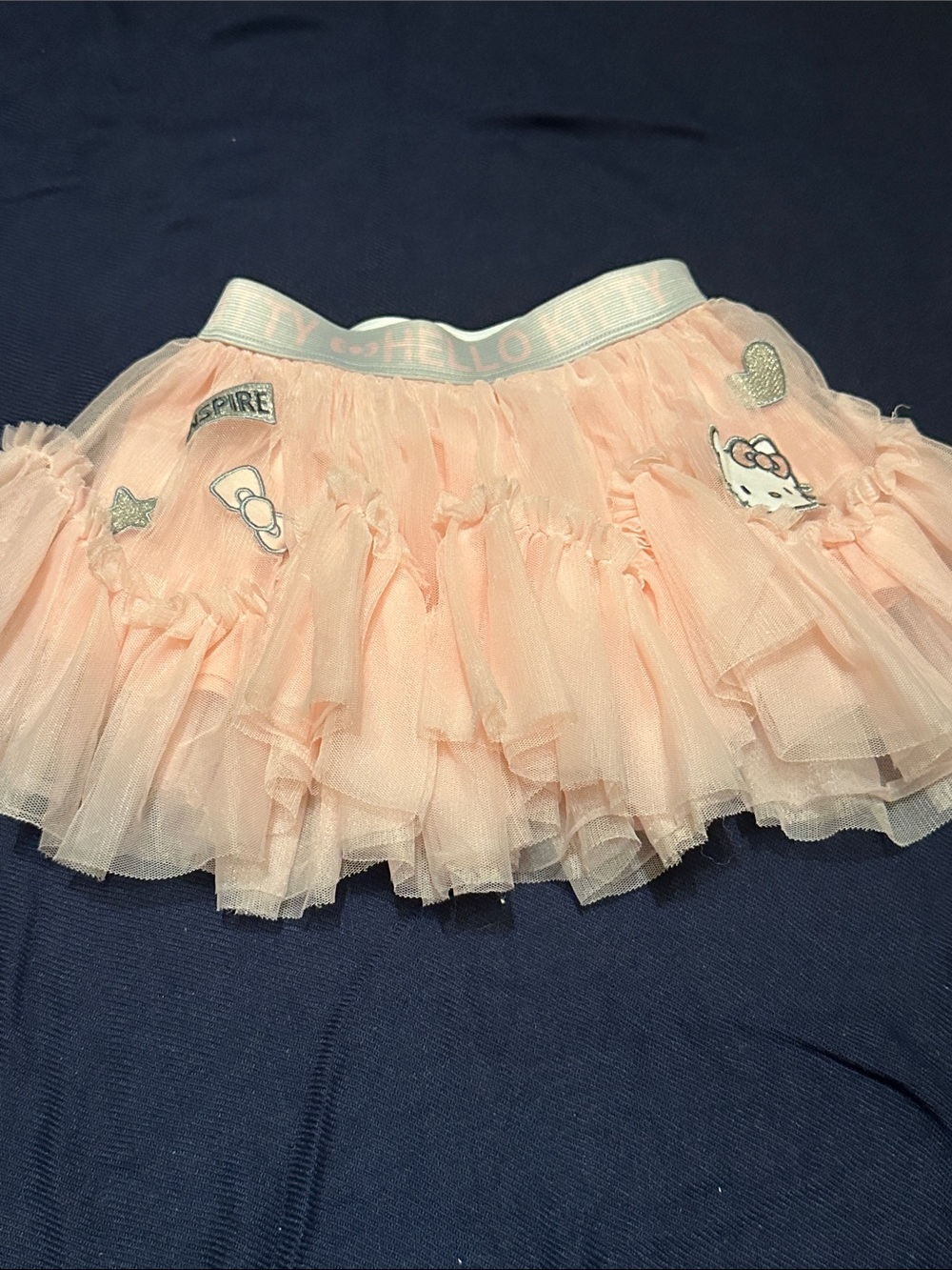 Hello Kitty Peach Pink Ruffled Tulle Skirt